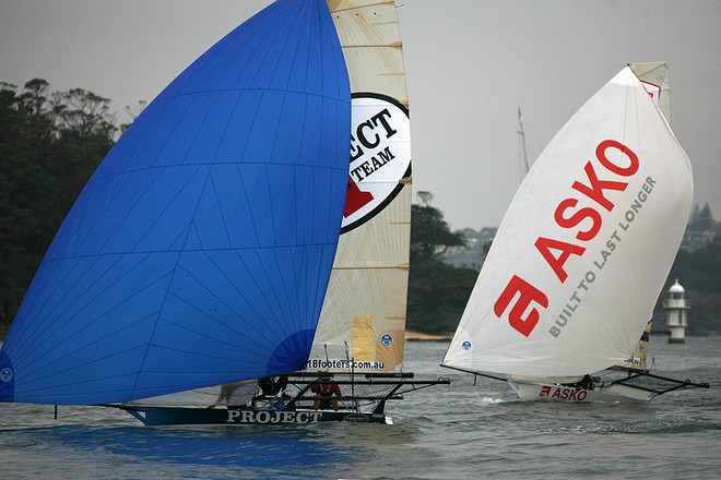 Project Racing & Asko in the Mick Scully Trophy © Frank Quealey /Australian 18 Footers League http://www.18footers.com.au